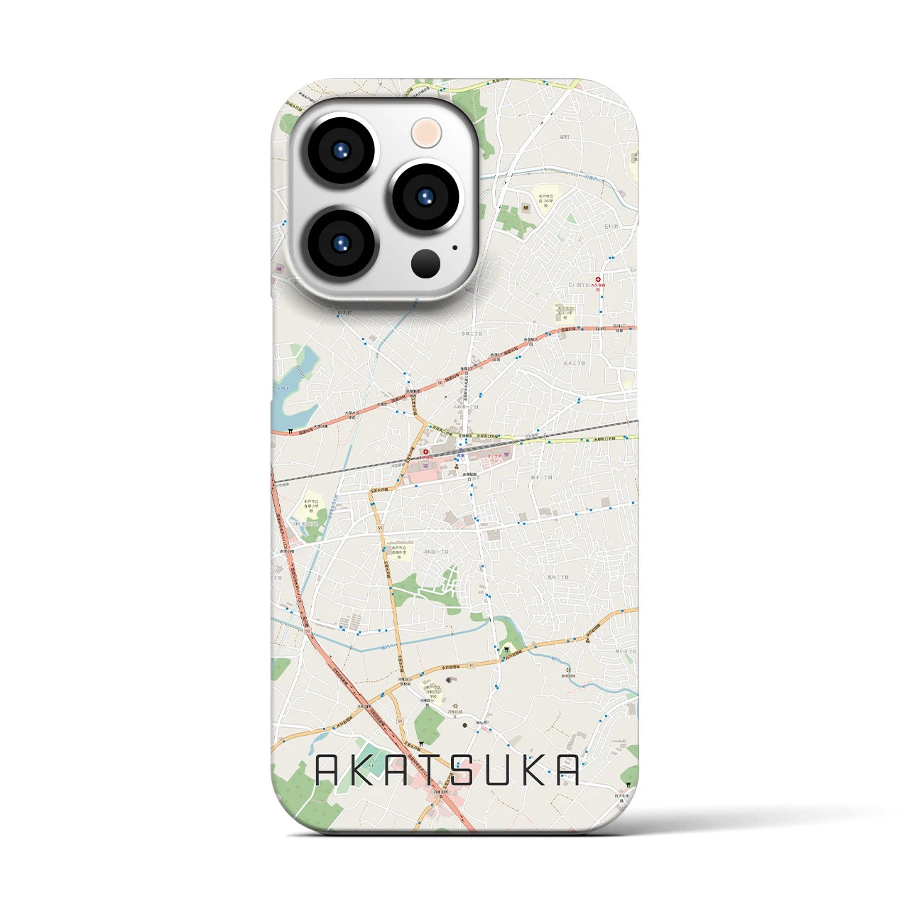 【赤塚(茨城県)】地図柄iPhoneケース(バックカバータイプ)