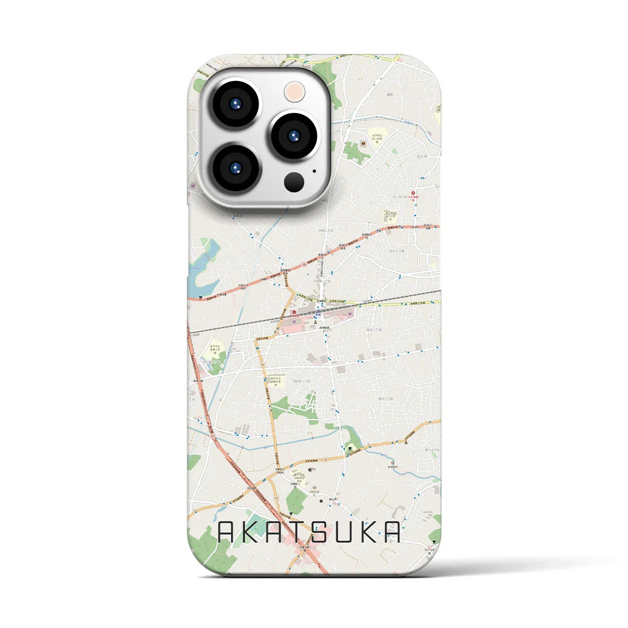 【赤塚(茨城県)】地図柄iPhoneケース(バックカバータイプ)