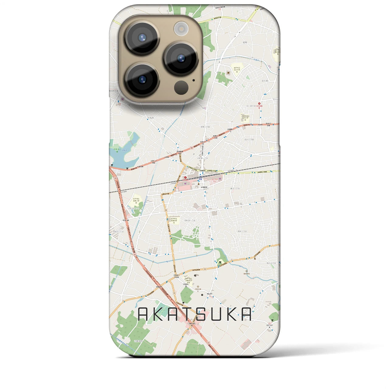 【赤塚(茨城県)】地図柄iPhoneケース(バックカバータイプ)