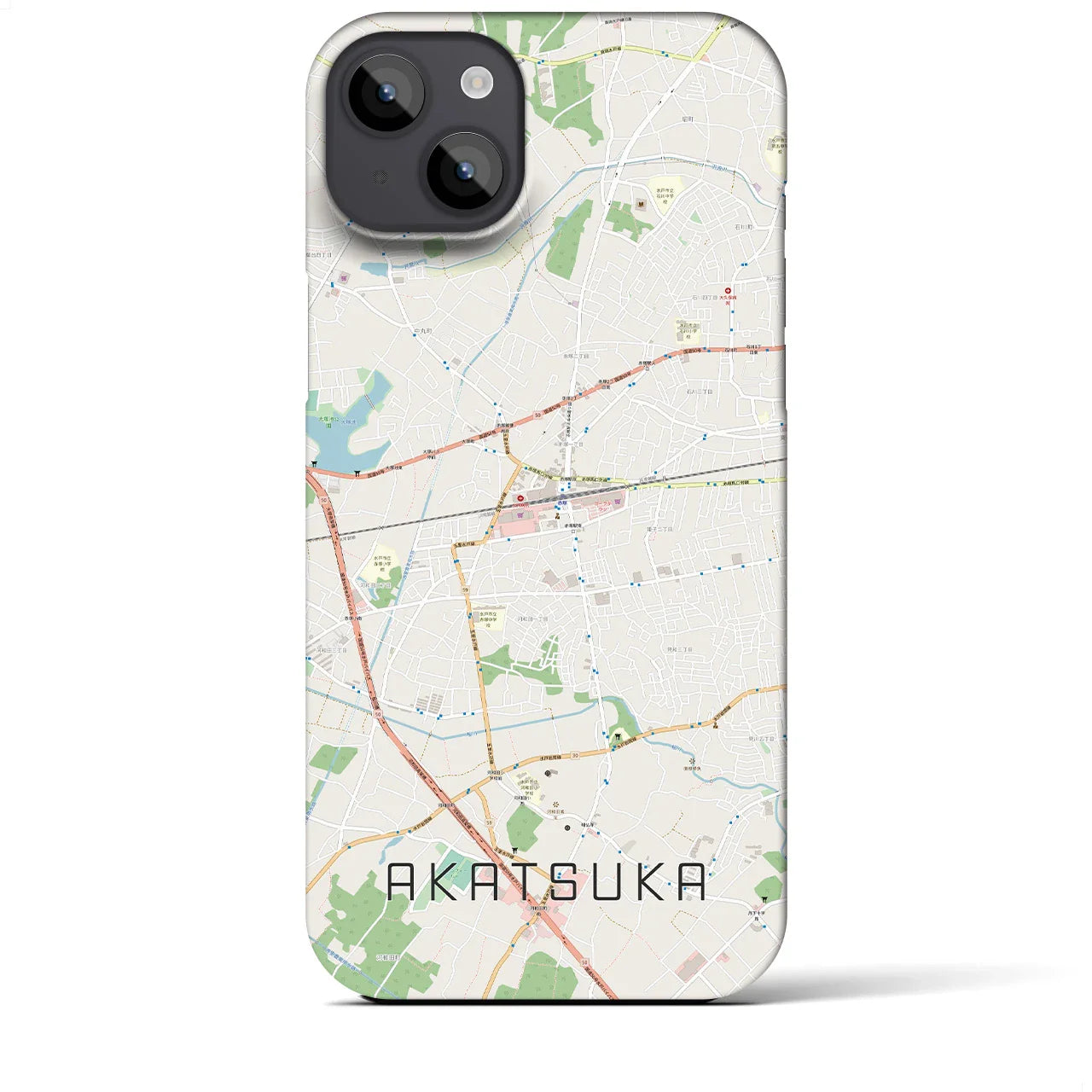 【赤塚(茨城県)】地図柄iPhoneケース(バックカバータイプ)