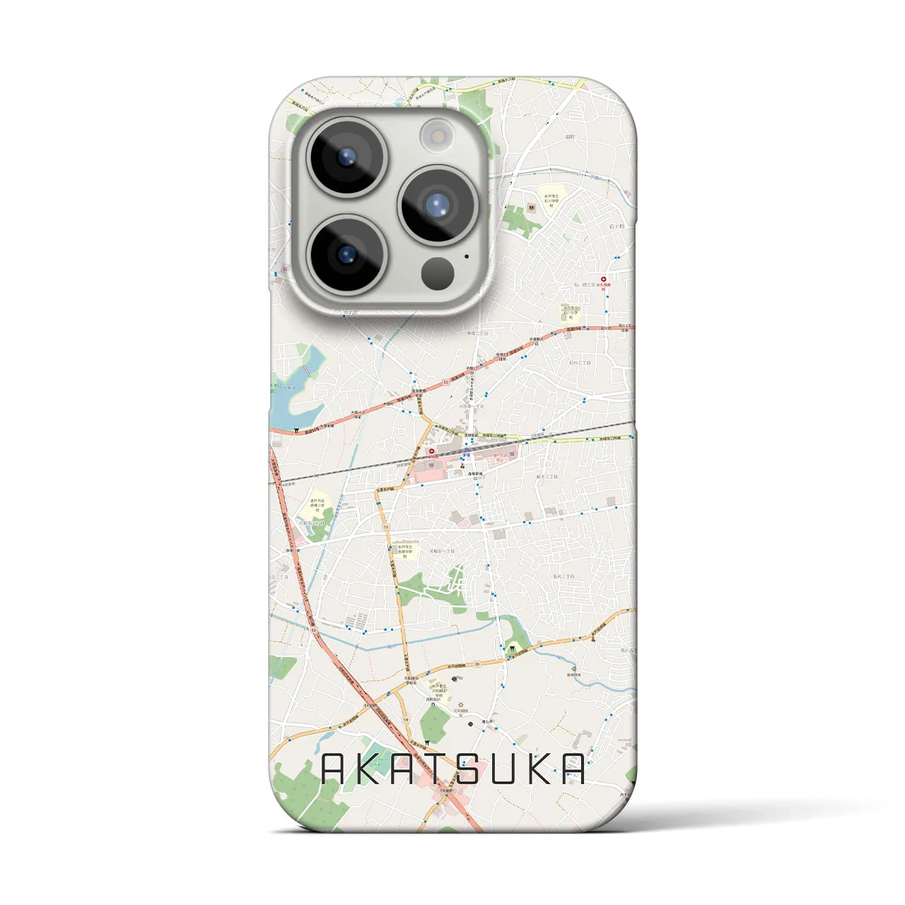 【赤塚(茨城県)】地図柄iPhoneケース(バックカバータイプ)