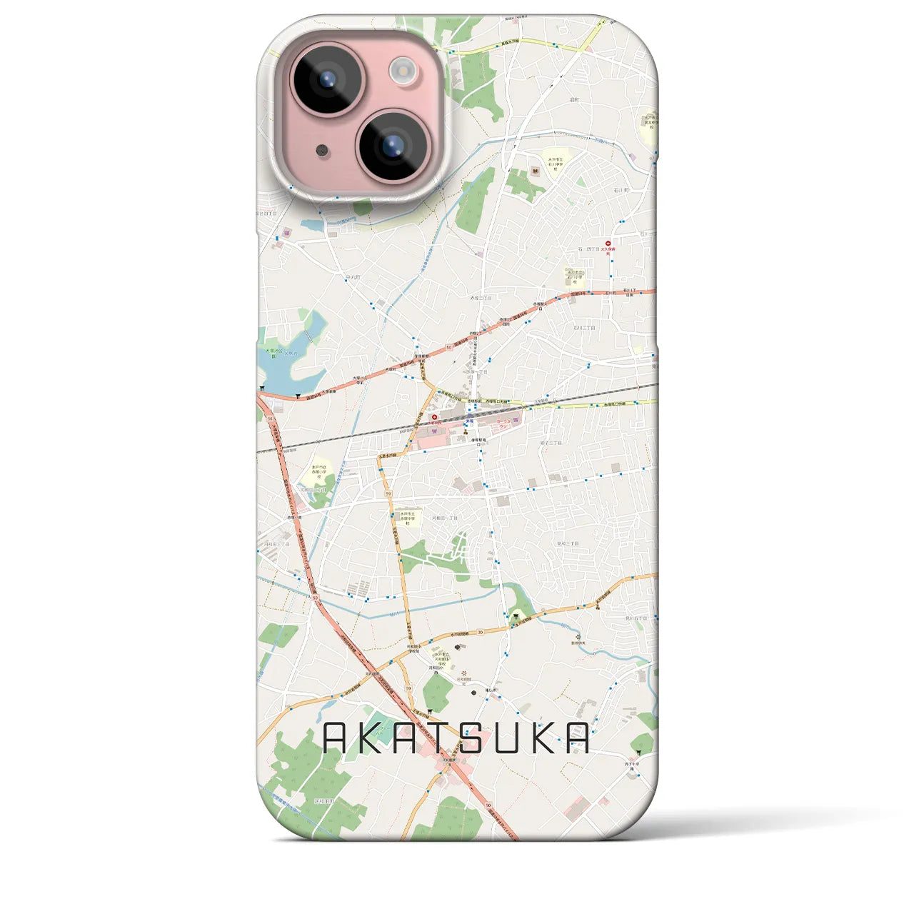 【赤塚(茨城県)】地図柄iPhoneケース(バックカバータイプ)