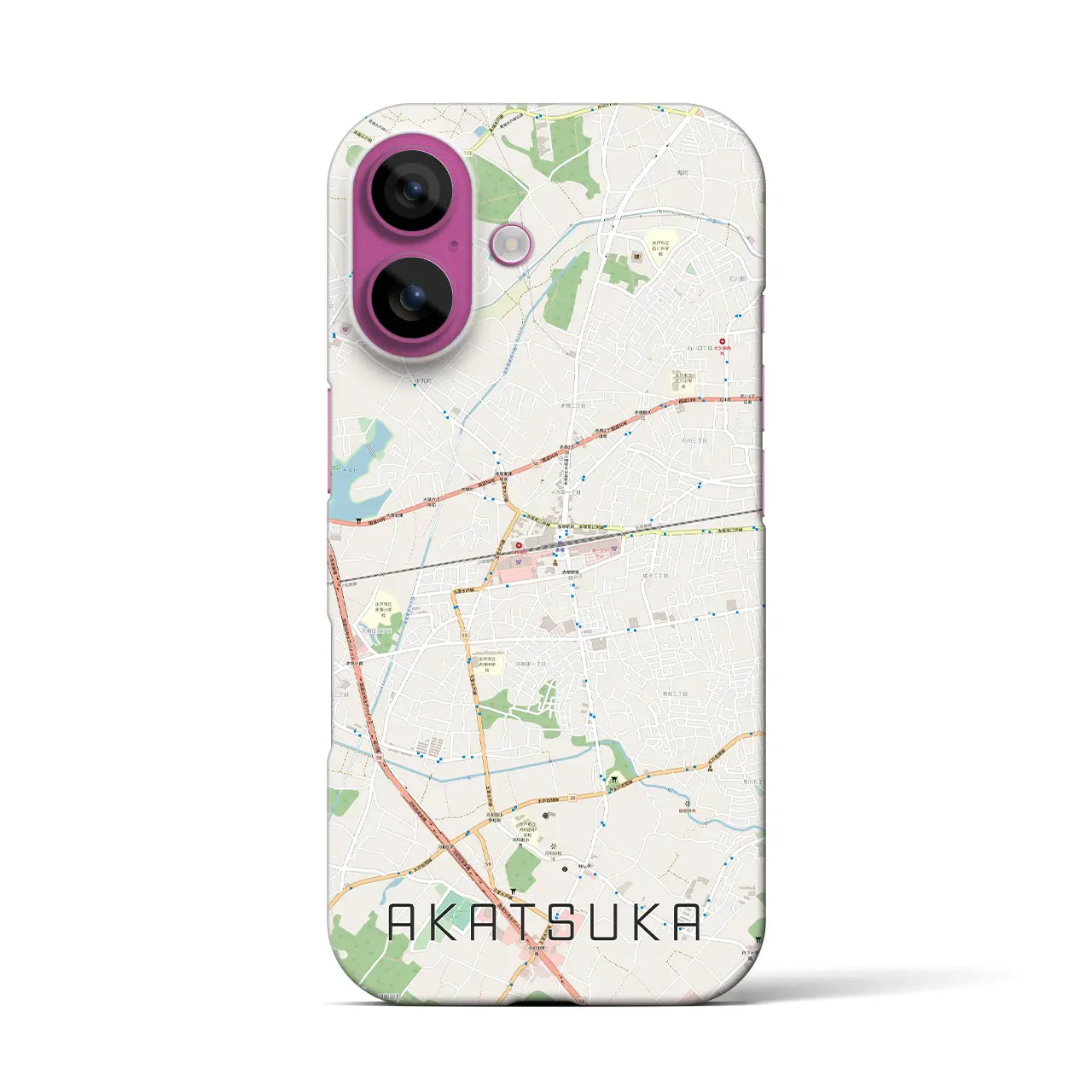 【赤塚(茨城県)】地図柄iPhoneケース(バックカバータイプ)