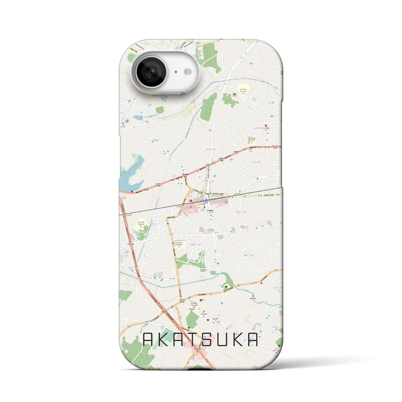 【赤塚(茨城県)】地図柄iPhoneケース(バックカバータイプ)