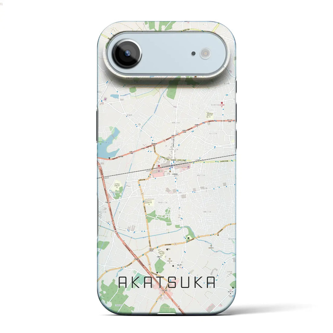 【赤塚(茨城県)】地図柄iPhoneケース(バックカバータイプ)ナチュラル・iPhone 17 Pro Max 用