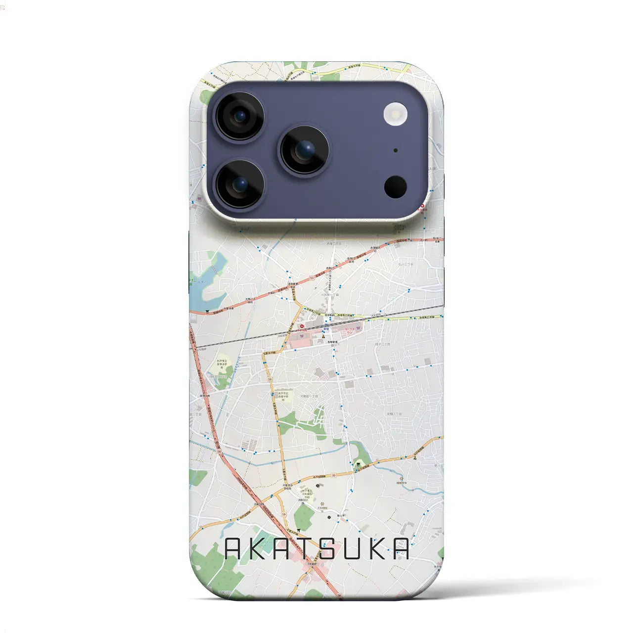 【赤塚(茨城県)】地図柄iPhoneケース(バックカバータイプ)