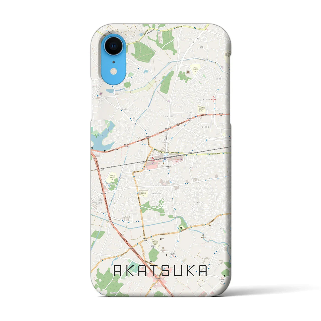 【赤塚(茨城県)】地図柄iPhoneケース(バックカバータイプ)