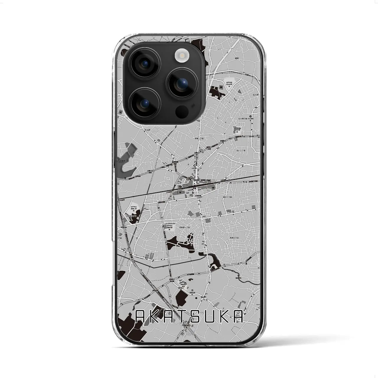 【赤塚(茨城県)】地図柄iPhoneケース(クリアタイプ)