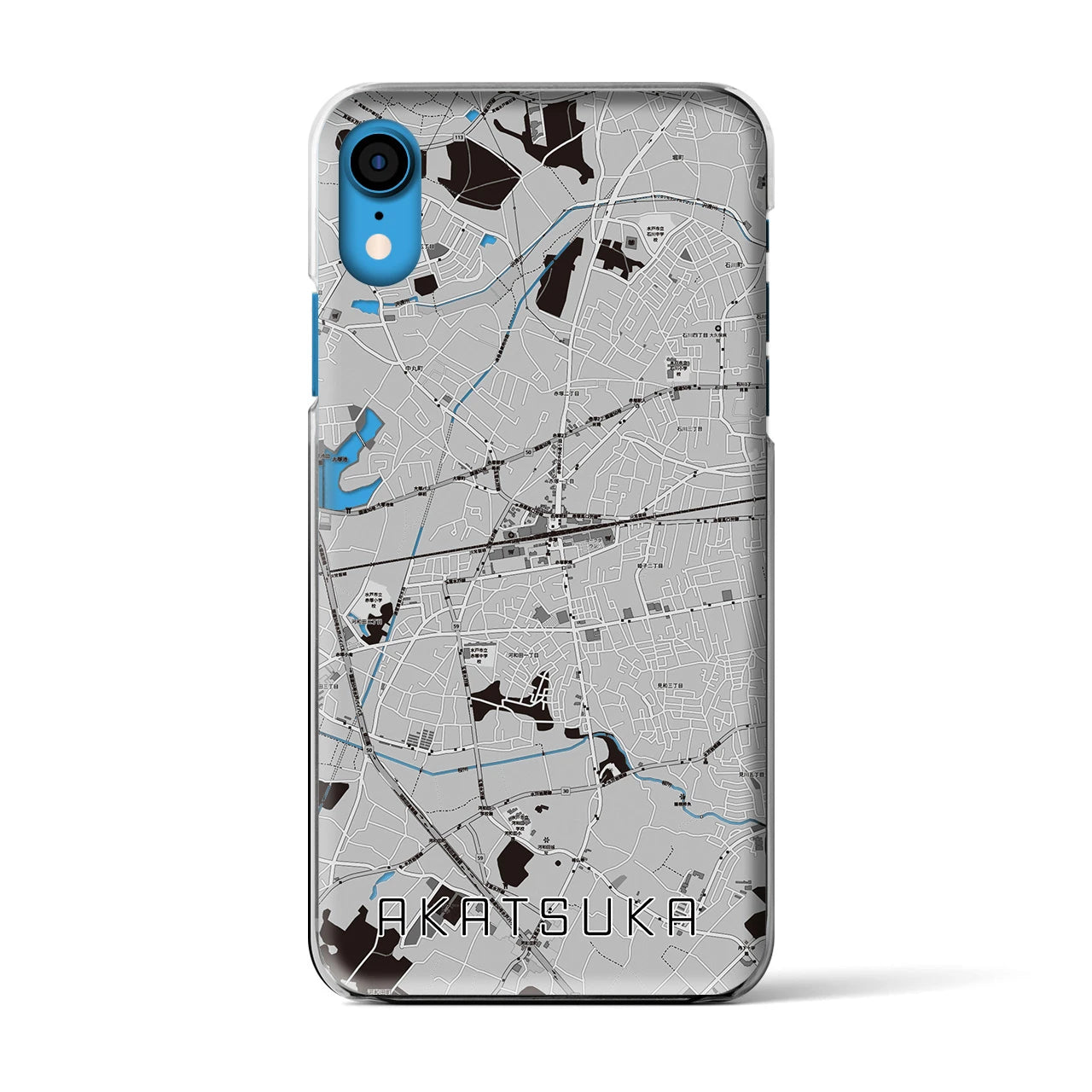 【赤塚(茨城県)】地図柄iPhoneケース(クリアタイプ)