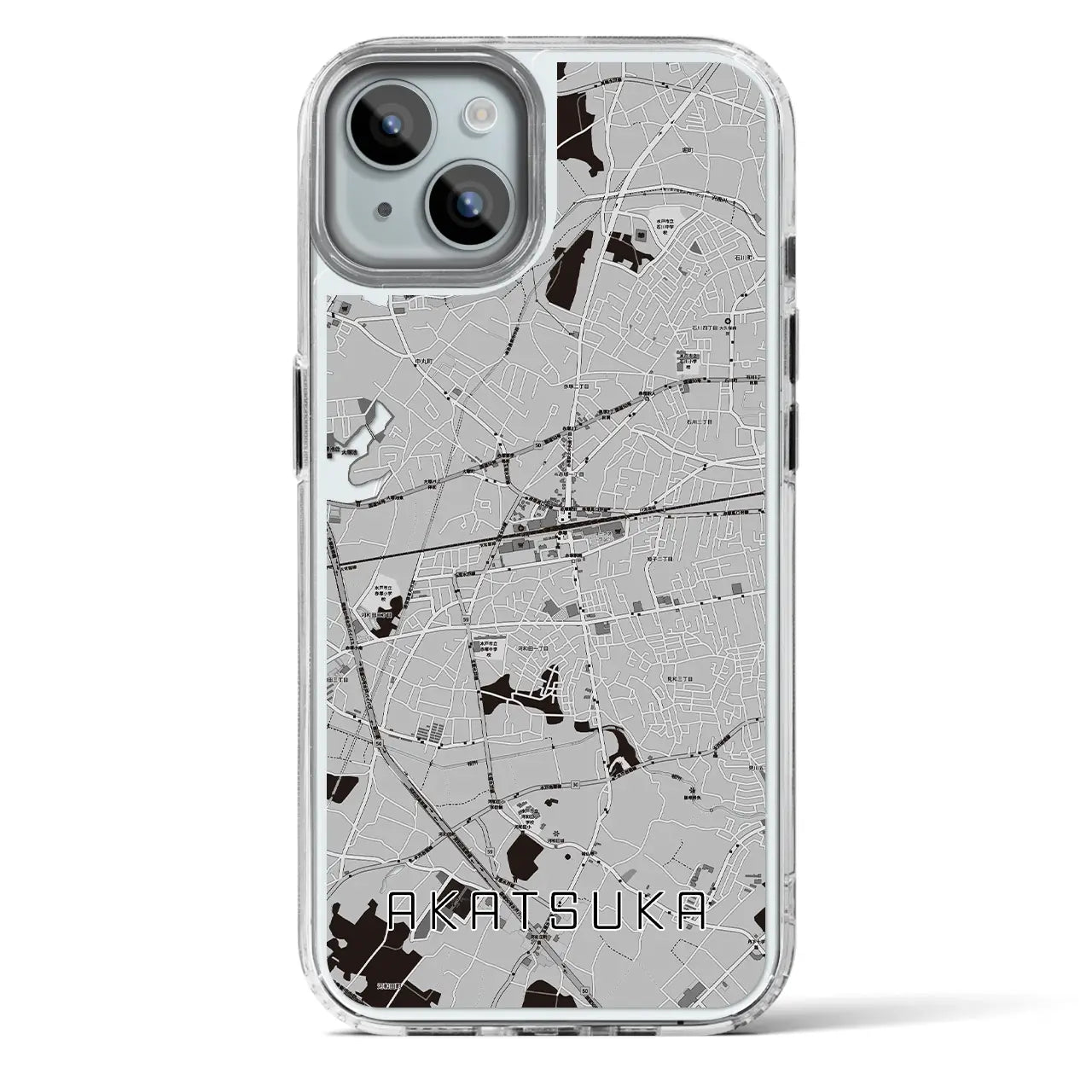 【赤塚(茨城県)】地図柄iPhoneケース(MagSafeタイプ)