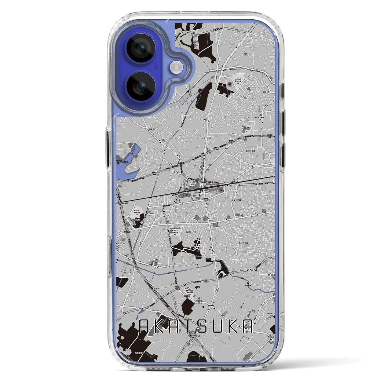 【赤塚(茨城県)】地図柄iPhoneケース(MagSafeタイプ)