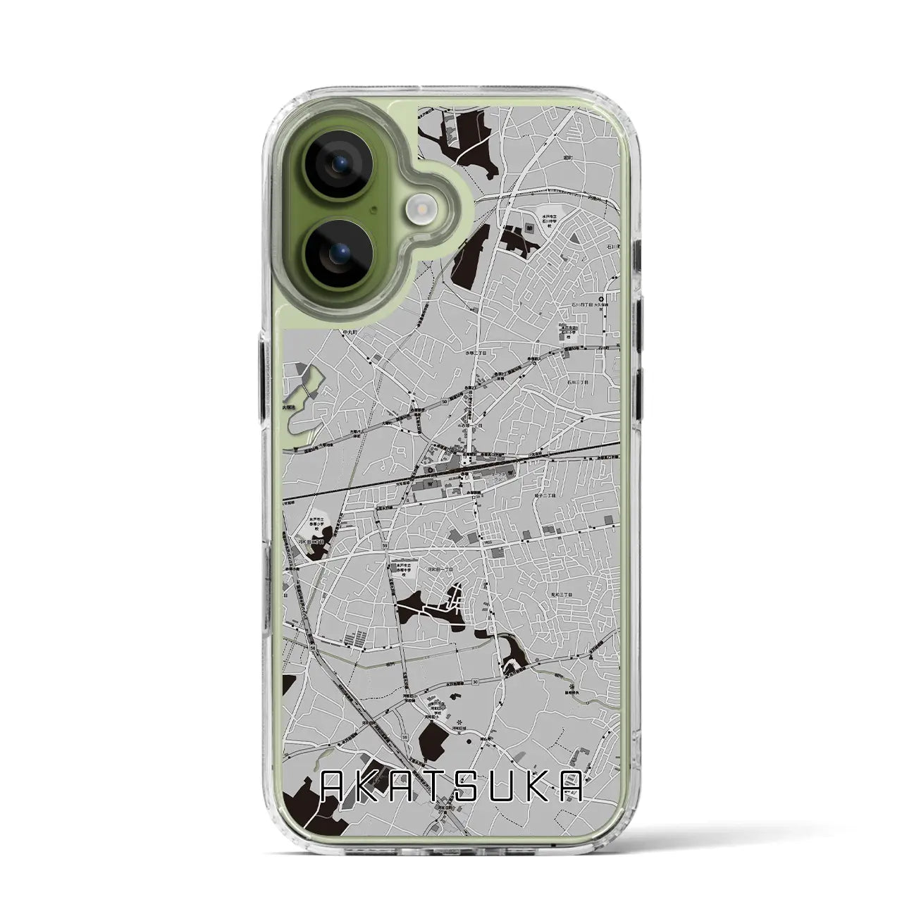 【赤塚(茨城県)】地図柄iPhoneケース(MagSafeタイプ)