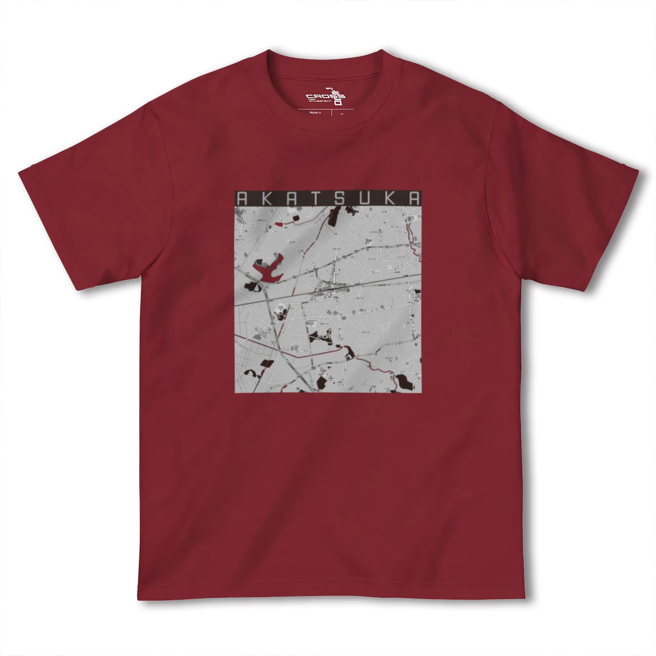 【赤塚(茨城県)】地図柄ヘビーウェイトTシャツ