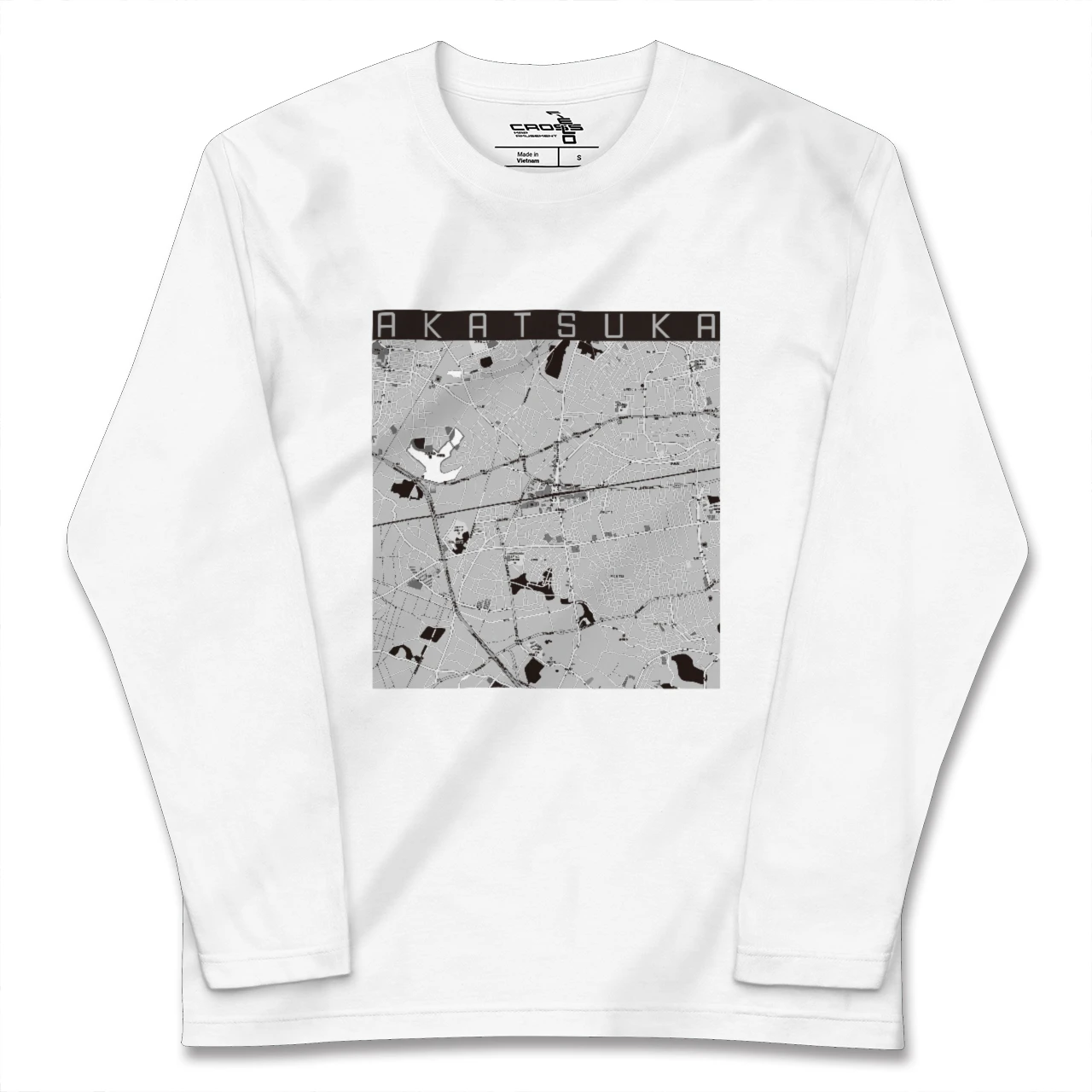 【赤塚(茨城県)】地図柄ロングスリーブTシャツ
