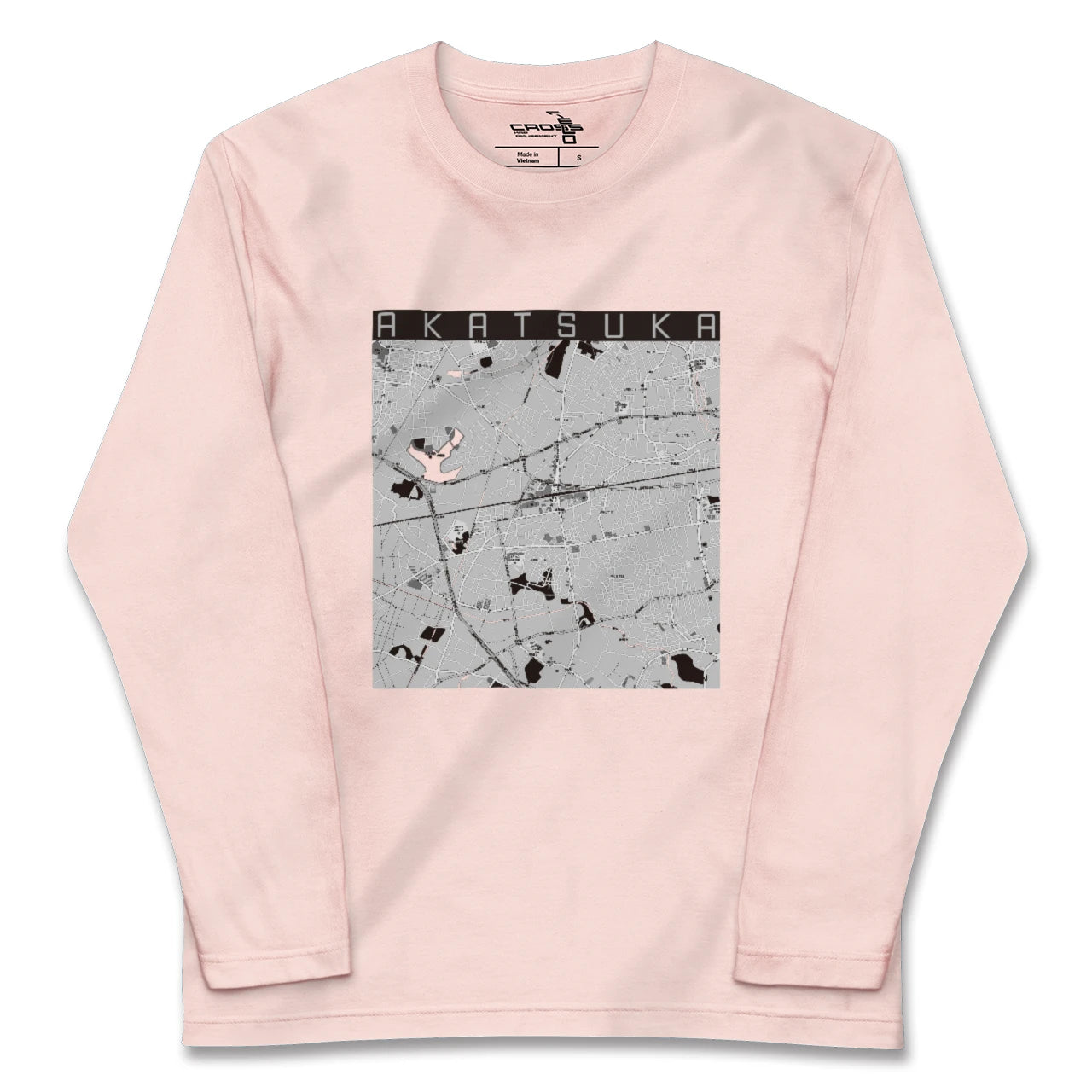 【赤塚(茨城県)】地図柄ロングスリーブTシャツ