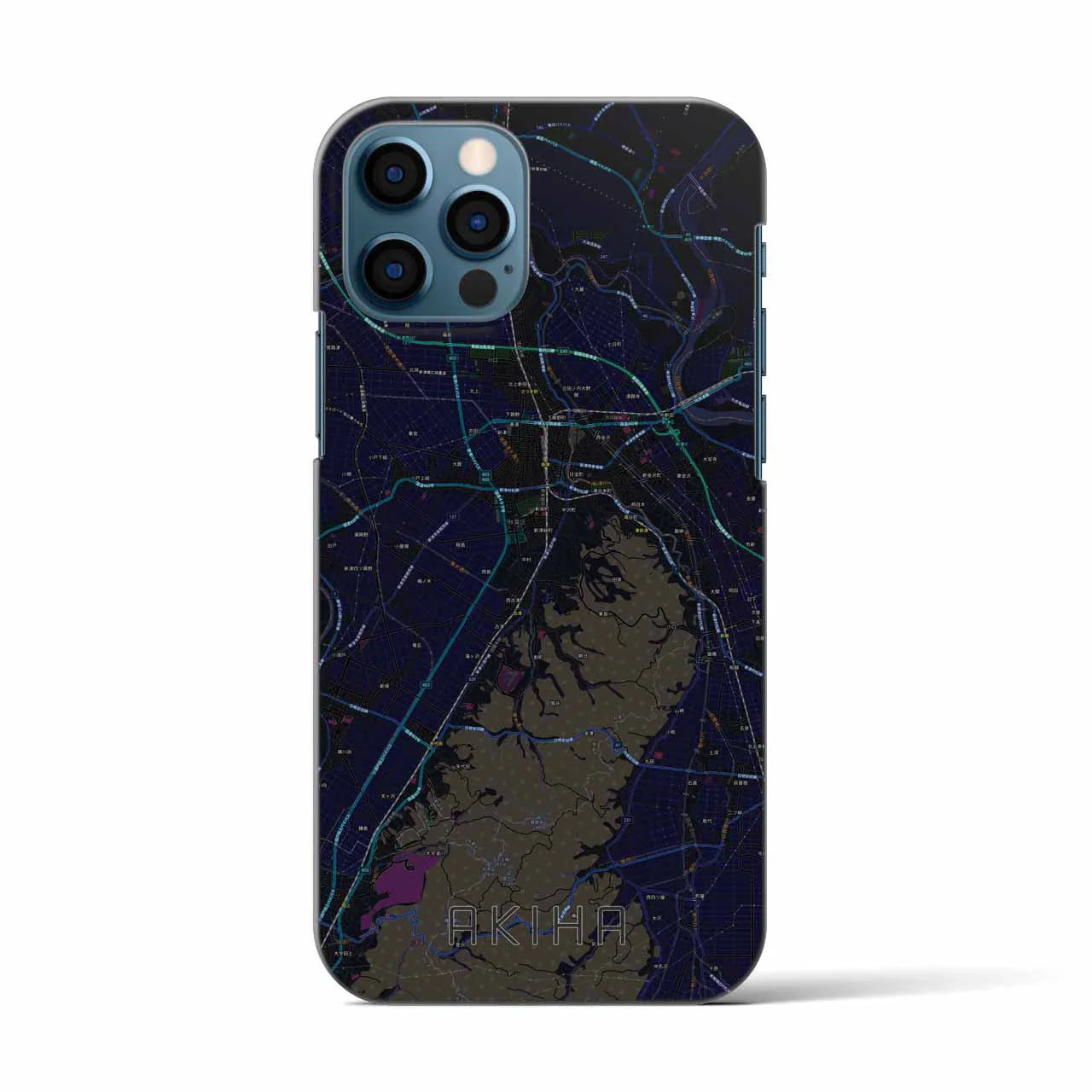 【秋葉(新潟県)】地図柄iPhoneケース(バックカバータイプ)