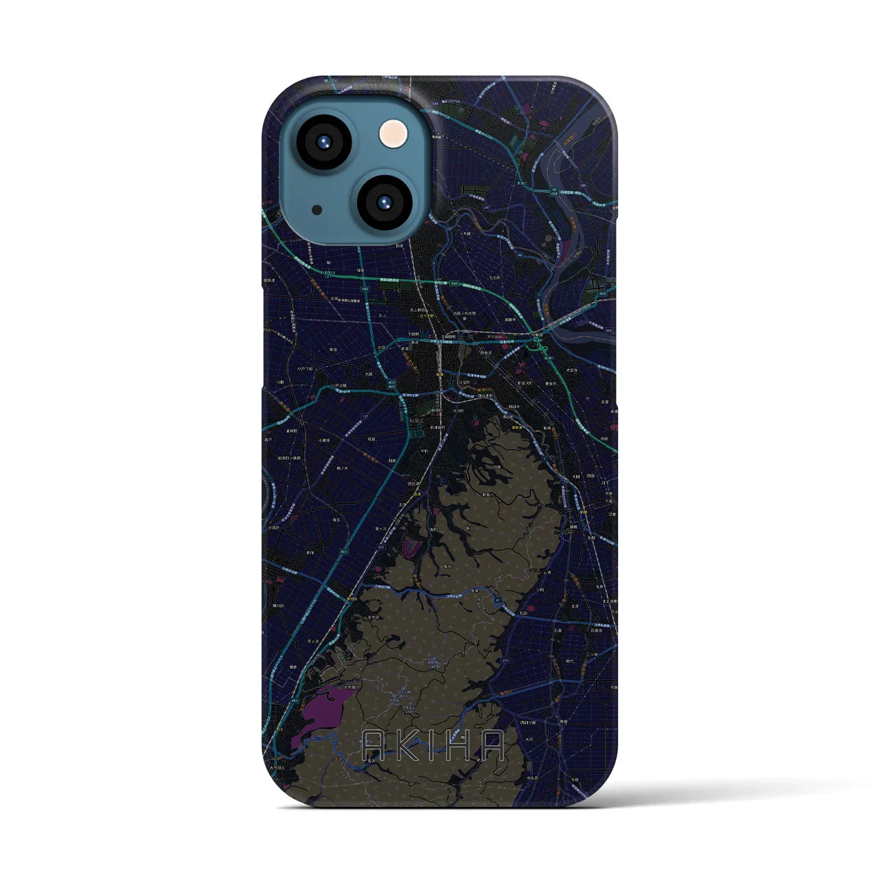 【秋葉(新潟県)】地図柄iPhoneケース(バックカバータイプ)