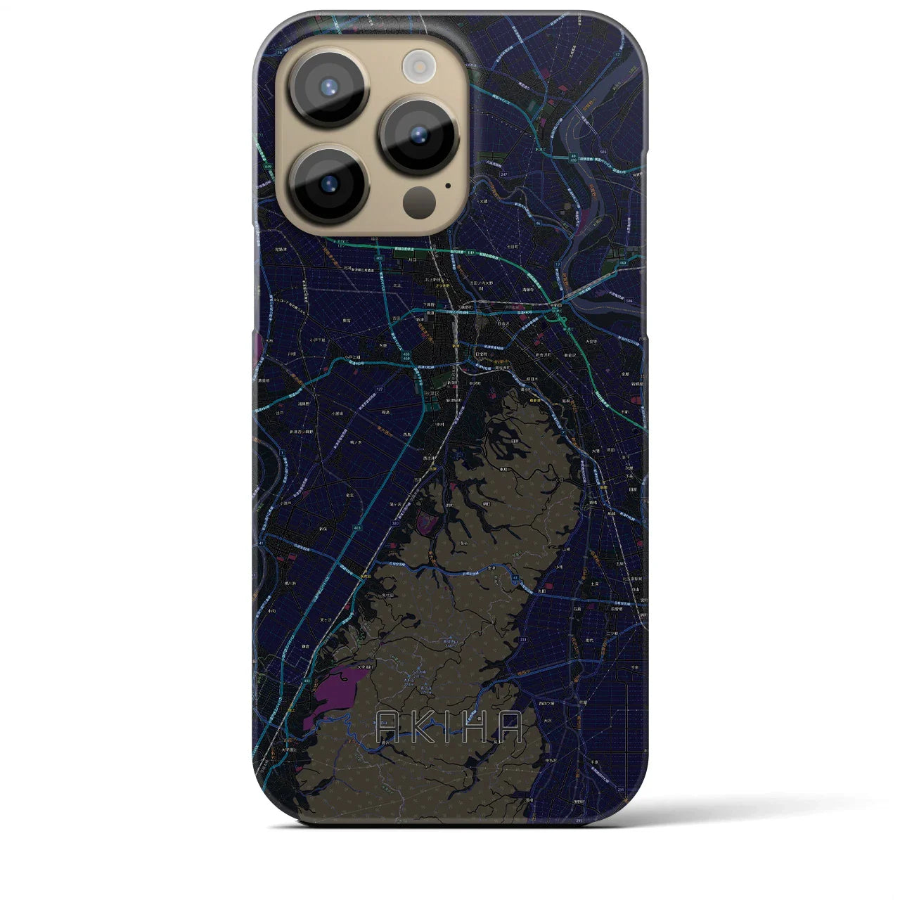 【秋葉(新潟県)】地図柄iPhoneケース(バックカバータイプ)