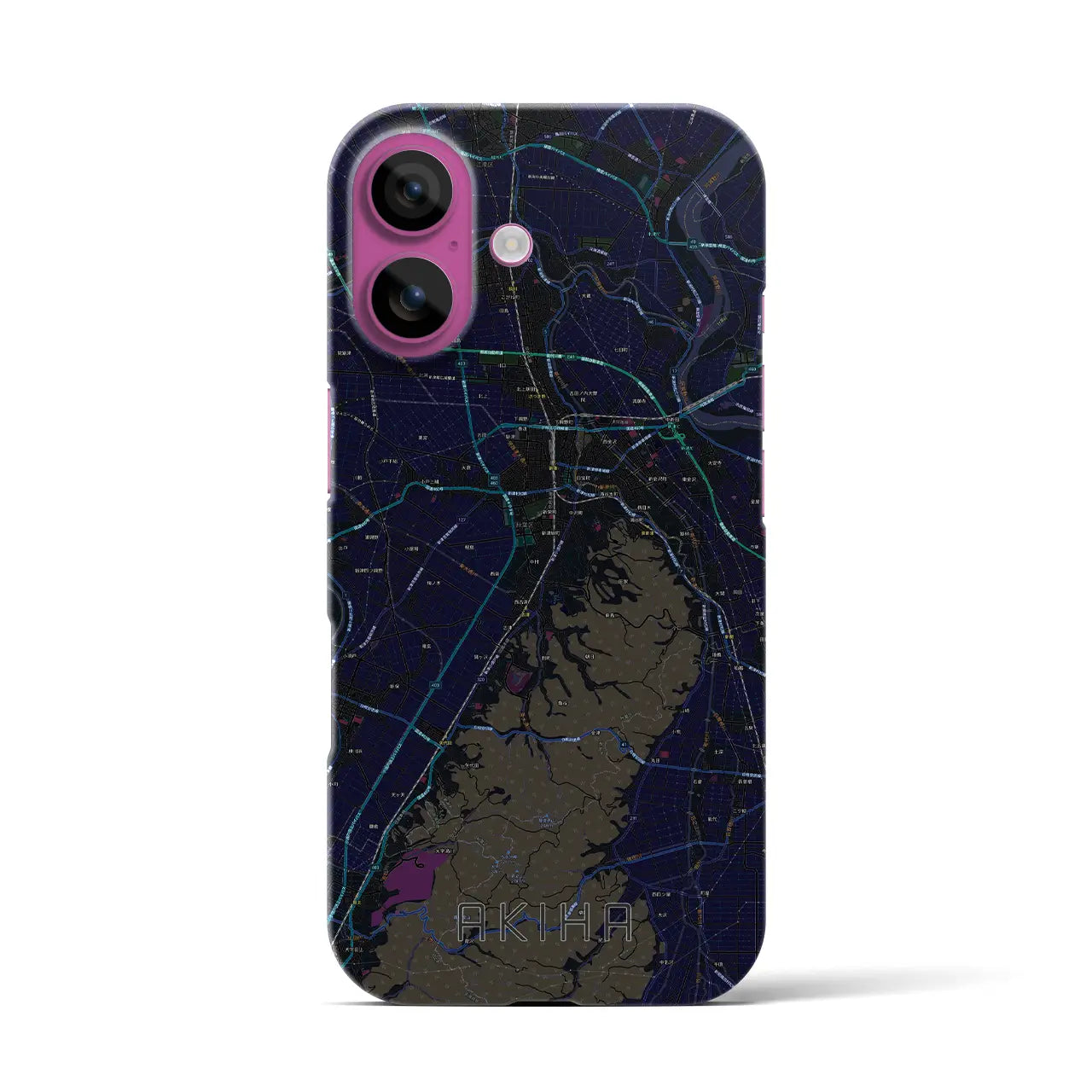 【秋葉(新潟県)】地図柄iPhoneケース(バックカバータイプ)