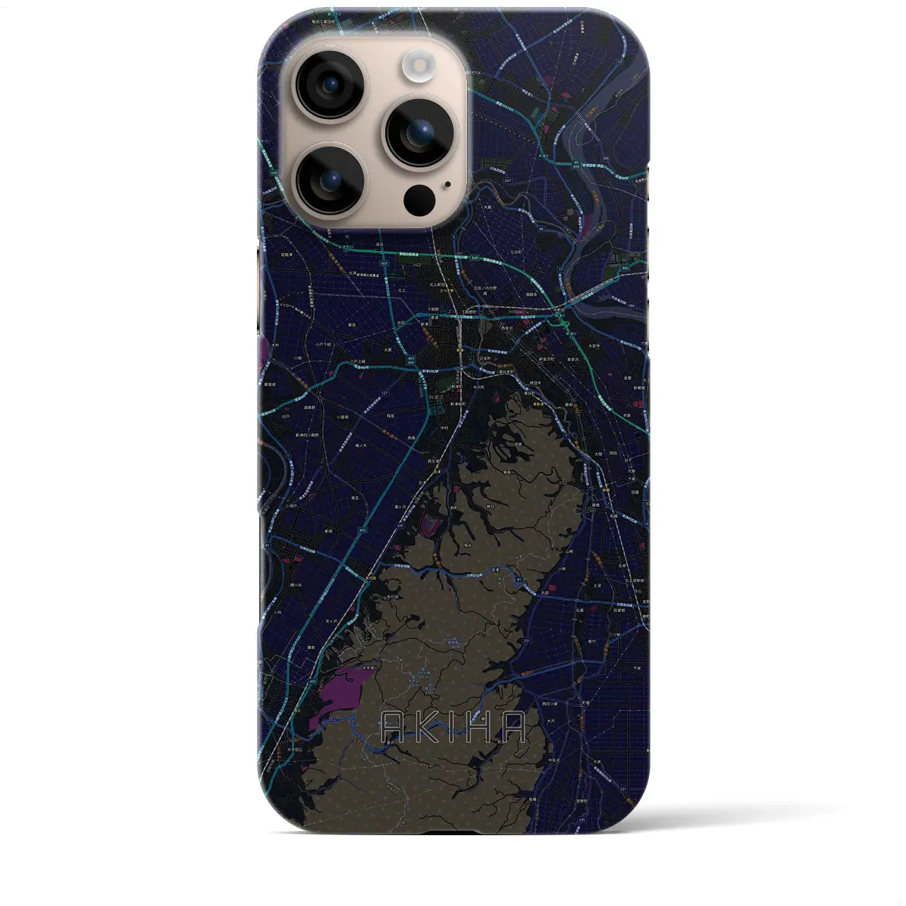 【秋葉(新潟県)】地図柄iPhoneケース(バックカバータイプ)