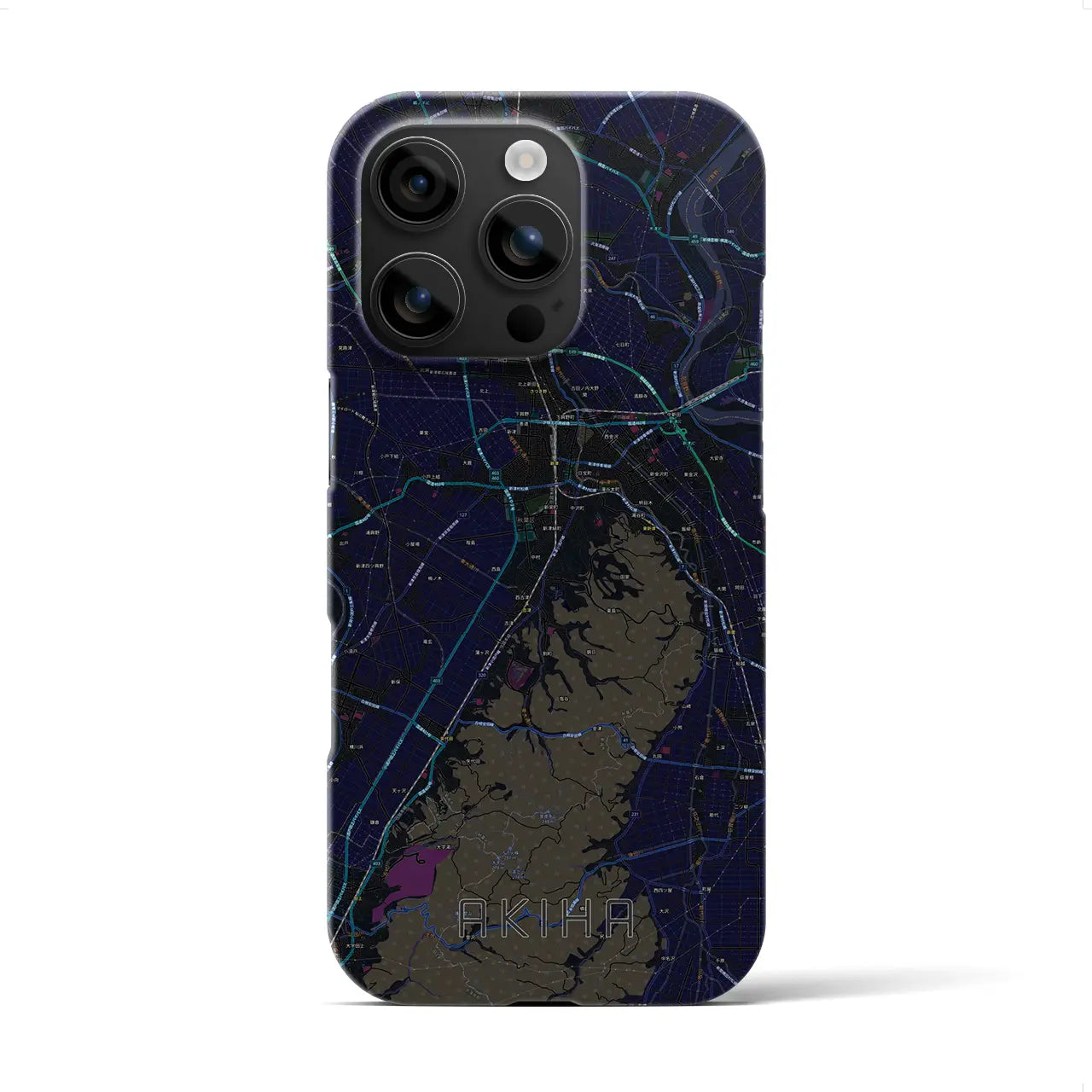 【秋葉(新潟県)】地図柄iPhoneケース(バックカバータイプ)