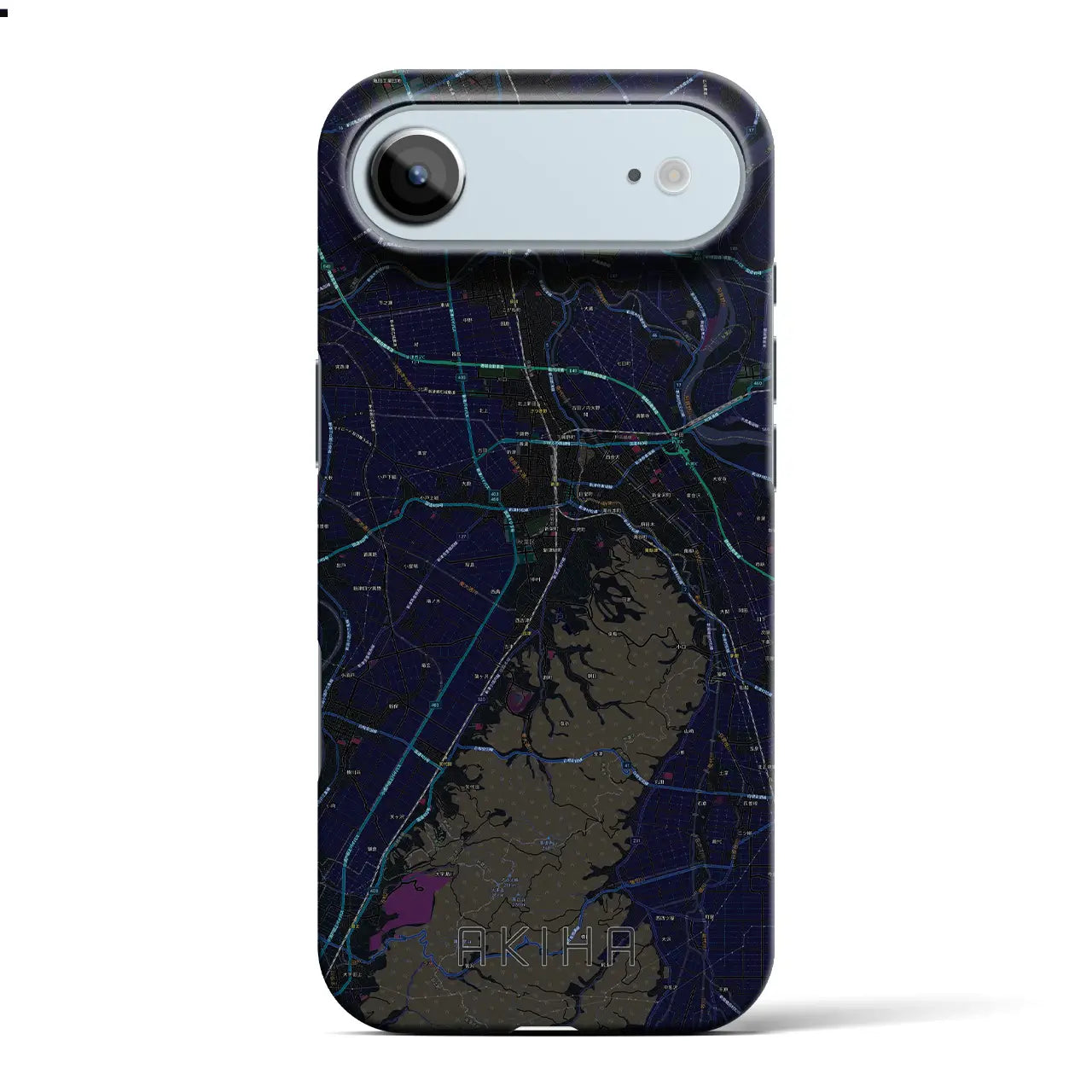 【秋葉(新潟県)】地図柄iPhoneケース(バックカバータイプ)
