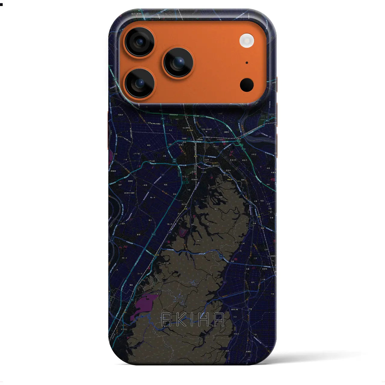 【秋葉(新潟県)】地図柄iPhoneケース(バックカバータイプ)