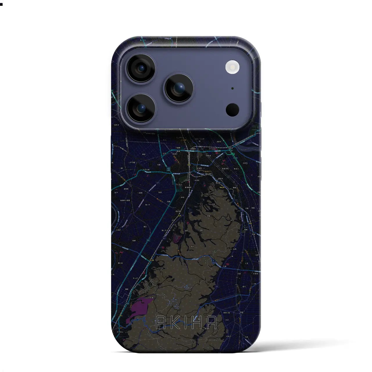 【秋葉(新潟県)】地図柄iPhoneケース(バックカバータイプ)