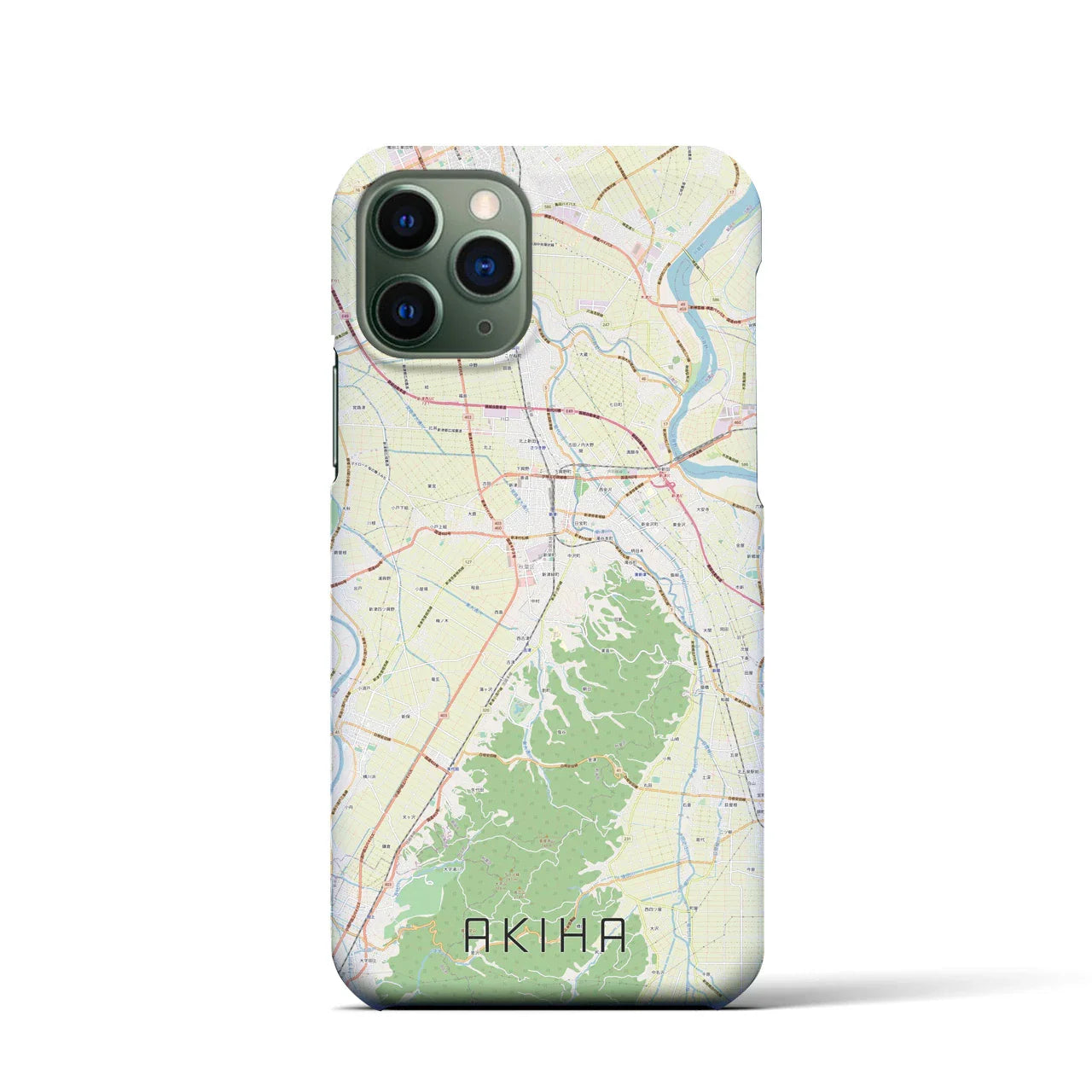 【秋葉(新潟県)】地図柄iPhoneケース(バックカバータイプ)
