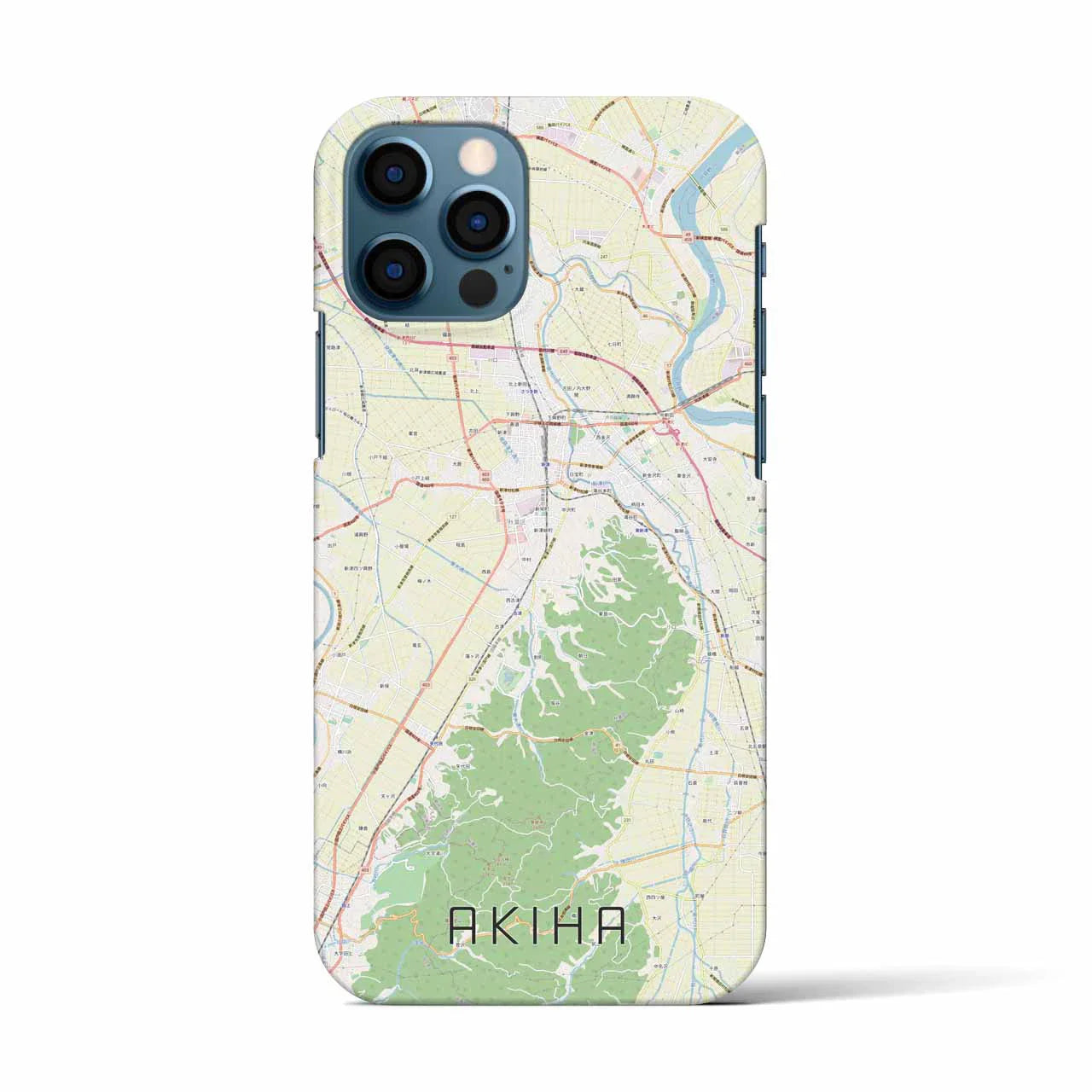 【秋葉(新潟県)】地図柄iPhoneケース(バックカバータイプ)