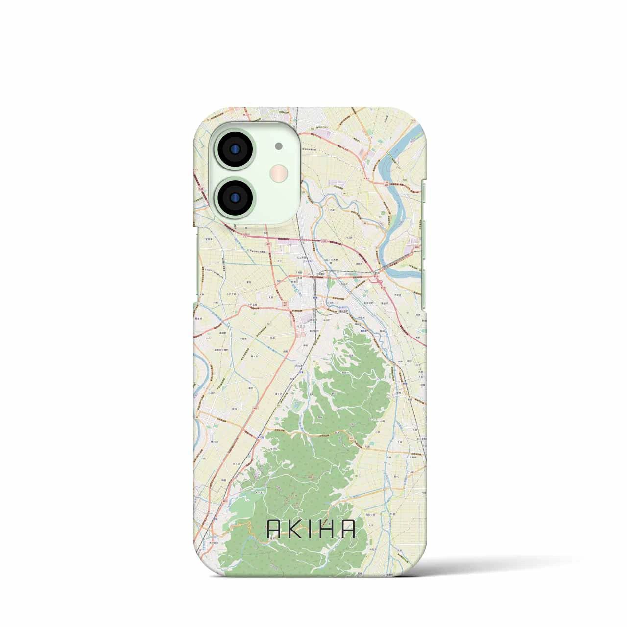 【秋葉(新潟県)】地図柄iPhoneケース(バックカバータイプ)