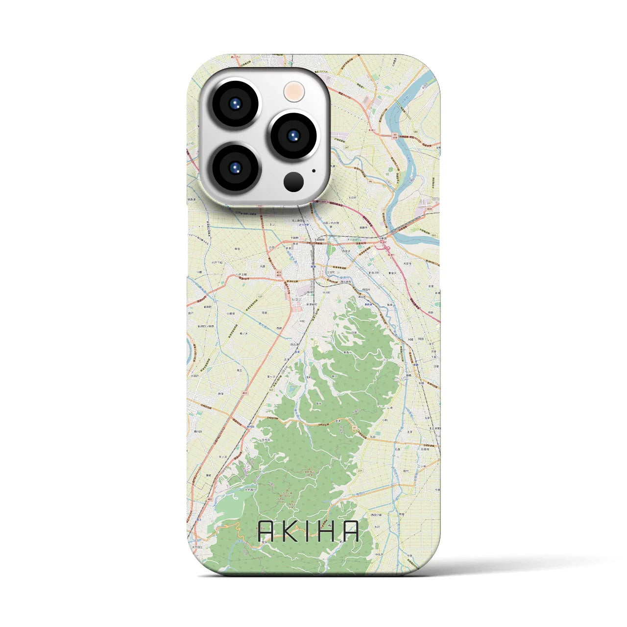 【秋葉(新潟県)】地図柄iPhoneケース(バックカバータイプ)