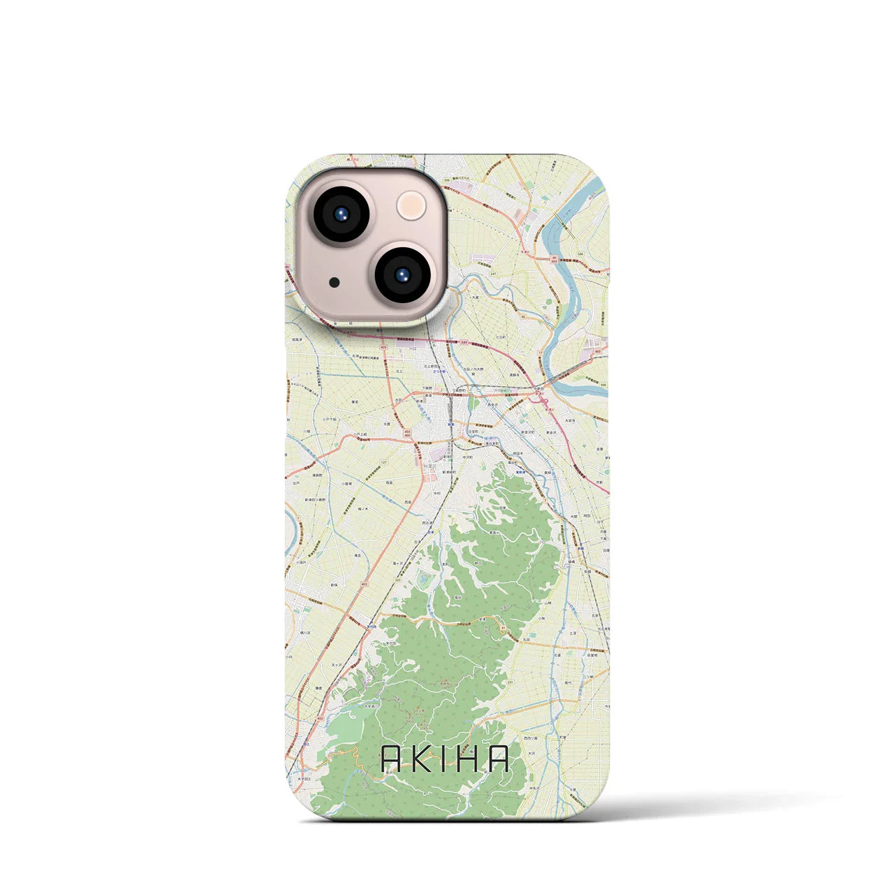 【秋葉(新潟県)】地図柄iPhoneケース(バックカバータイプ)