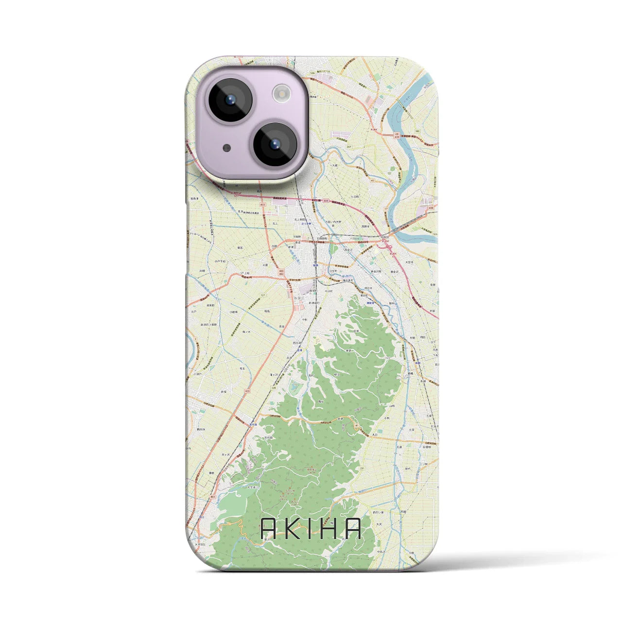 【秋葉(新潟県)】地図柄iPhoneケース(バックカバータイプ)