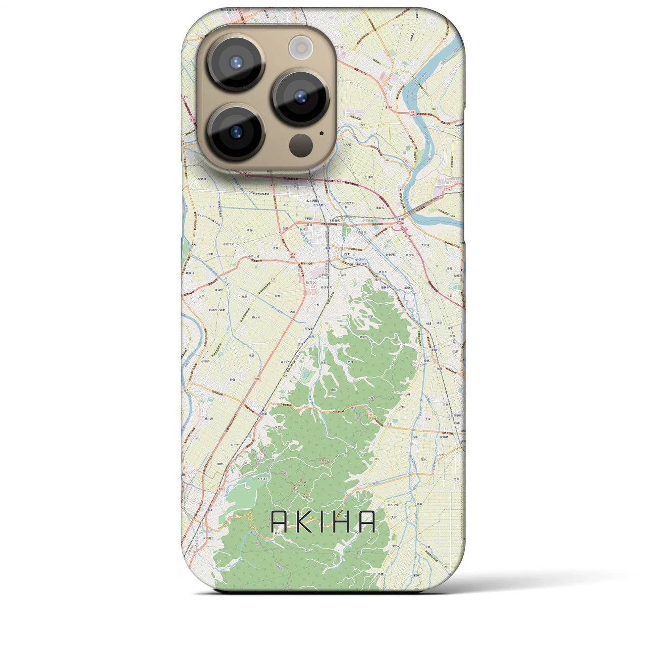【秋葉(新潟県)】地図柄iPhoneケース(バックカバータイプ)