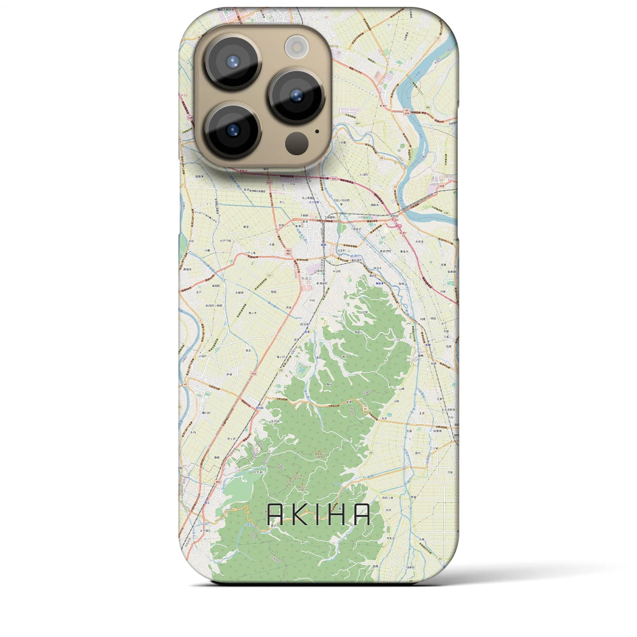 【秋葉(新潟県)】地図柄iPhoneケース(バックカバータイプ)