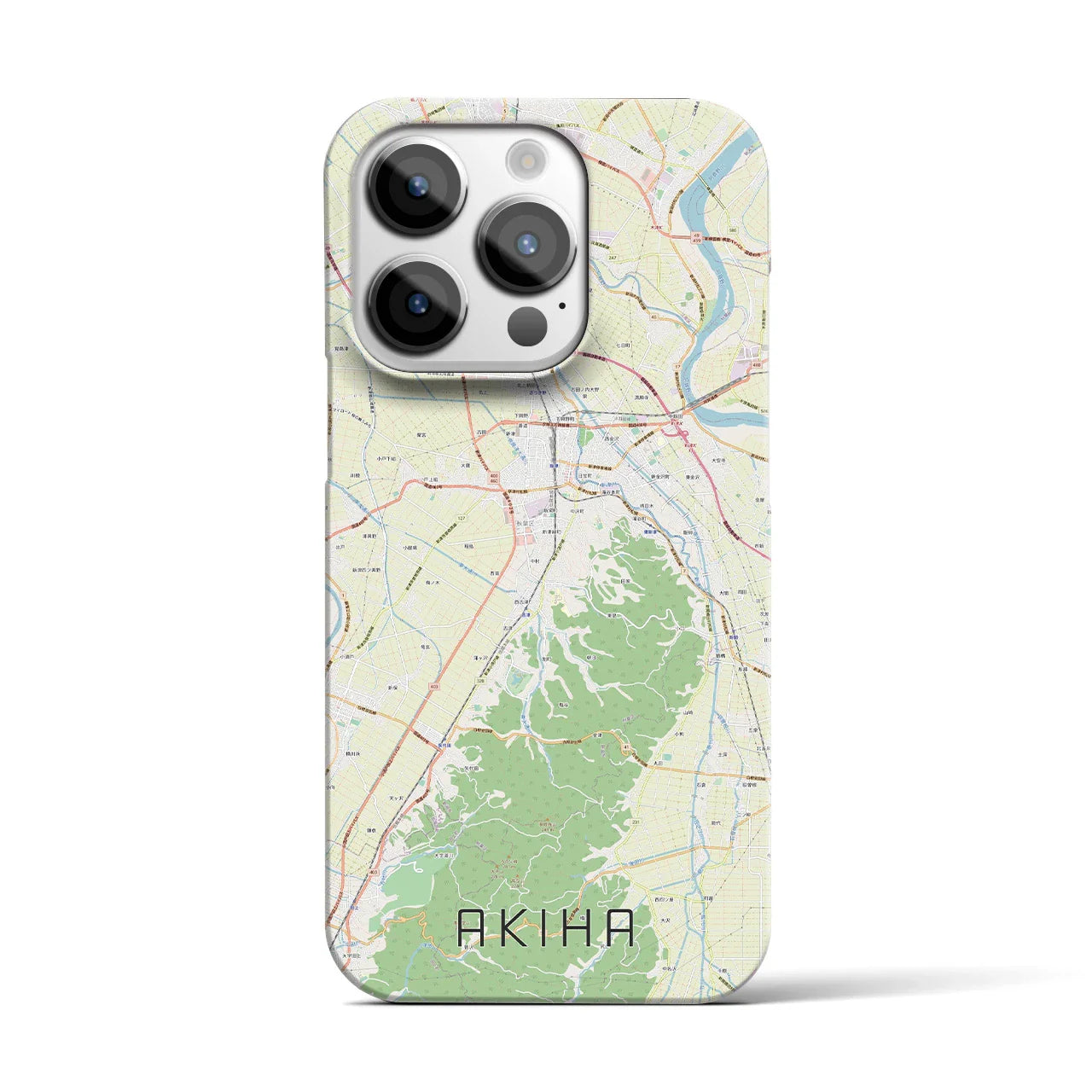 【秋葉(新潟県)】地図柄iPhoneケース(バックカバータイプ)
