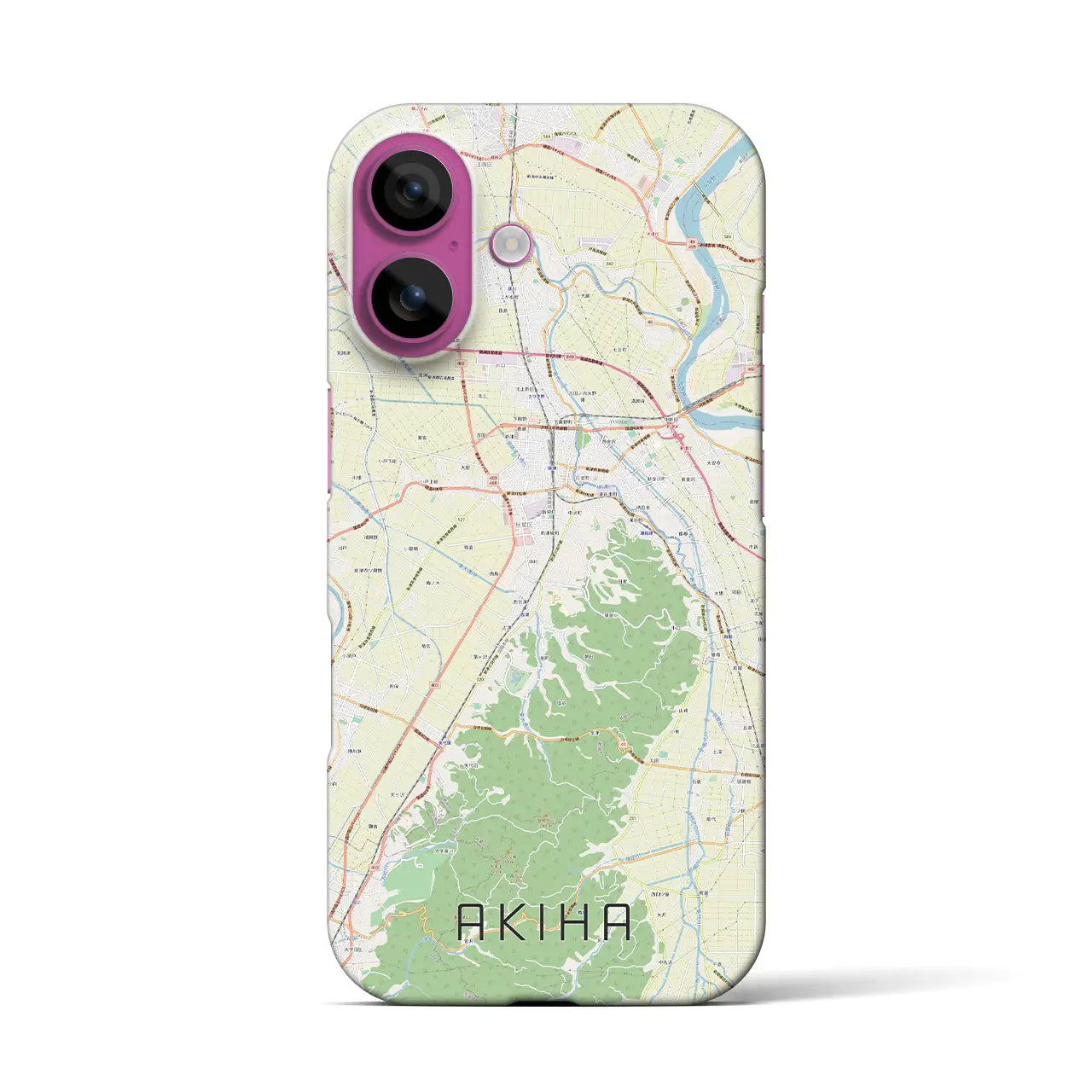 【秋葉(新潟県)】地図柄iPhoneケース(バックカバータイプ)