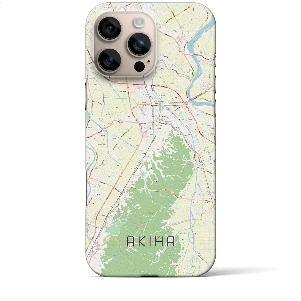 【秋葉(新潟県)】地図柄iPhoneケース(バックカバータイプ)