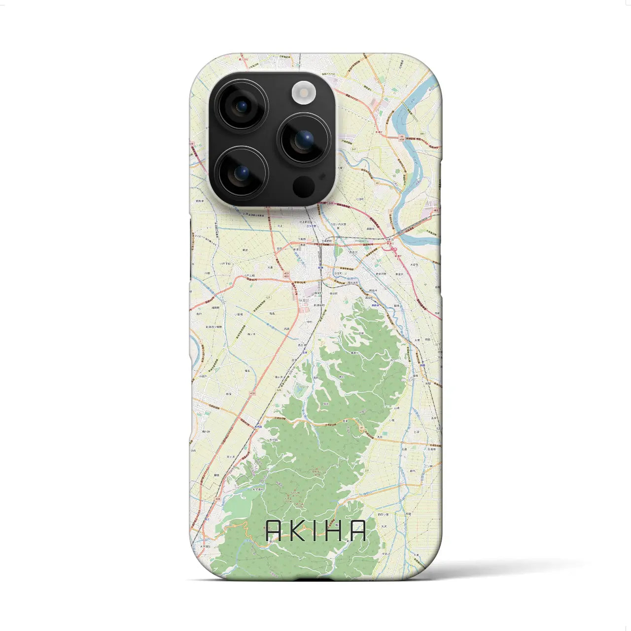 【秋葉(新潟県)】地図柄iPhoneケース(バックカバータイプ)