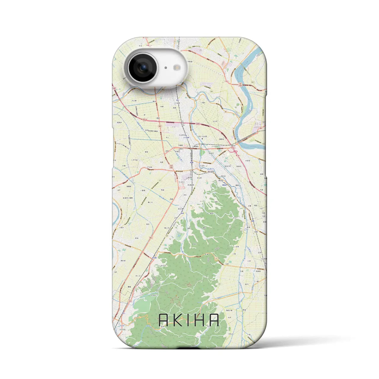 【秋葉(新潟県)】地図柄iPhoneケース(バックカバータイプ)