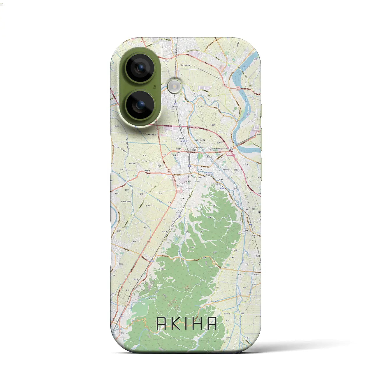 【秋葉(新潟県)】地図柄iPhoneケース(バックカバータイプ)