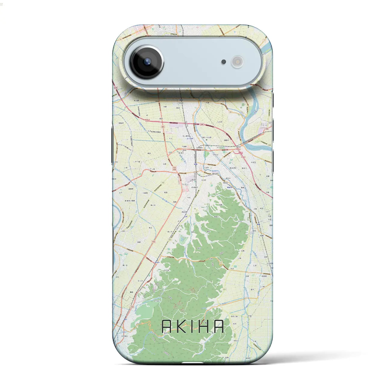 【秋葉(新潟県)】地図柄iPhoneケース(バックカバータイプ)