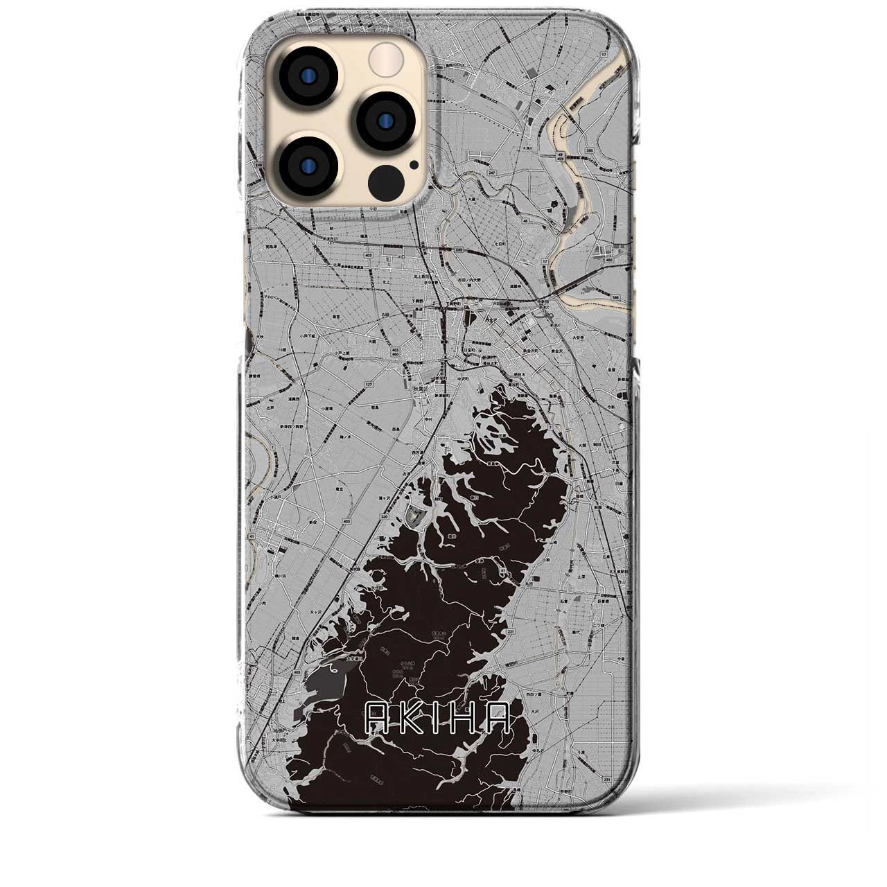 【秋葉(新潟県)】地図柄iPhoneケース(クリアタイプ)