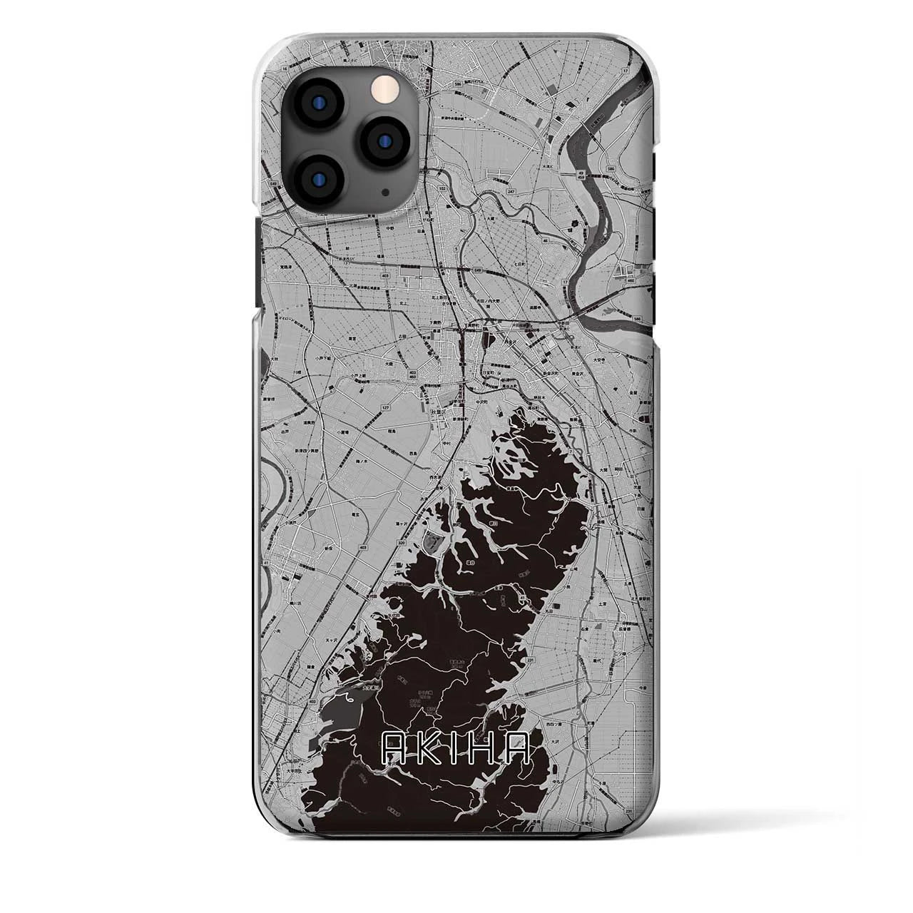 【秋葉(新潟県)】地図柄iPhoneケース(クリアタイプ)