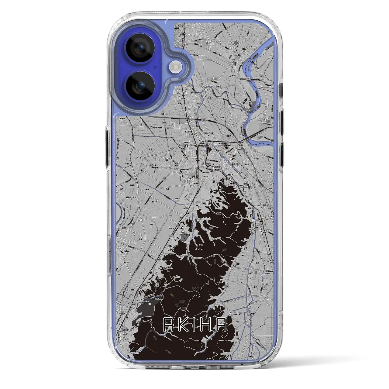 【秋葉(新潟県)】地図柄iPhoneケース(MagSafeタイプ)