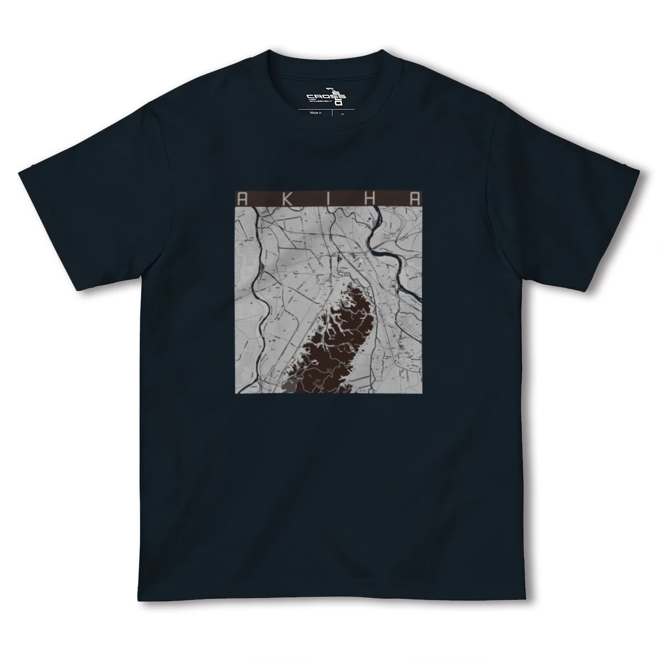 【秋葉(新潟県)】地図柄ヘビーウェイトTシャツ