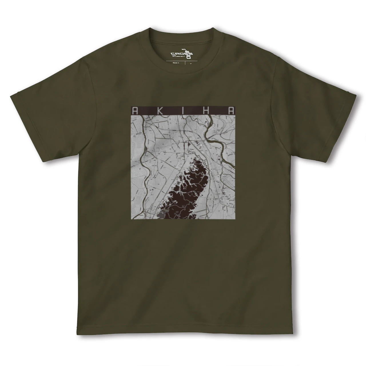 【秋葉(新潟県)】地図柄ヘビーウェイトTシャツ