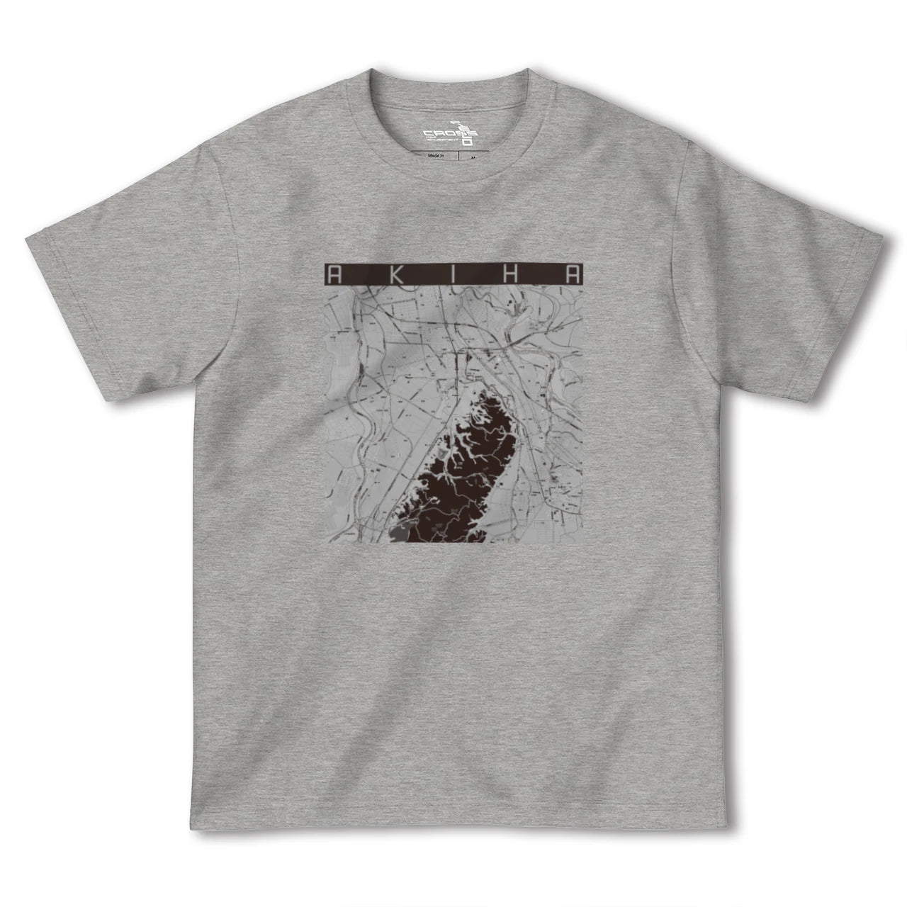【秋葉(新潟県)】地図柄ヘビーウェイトTシャツ