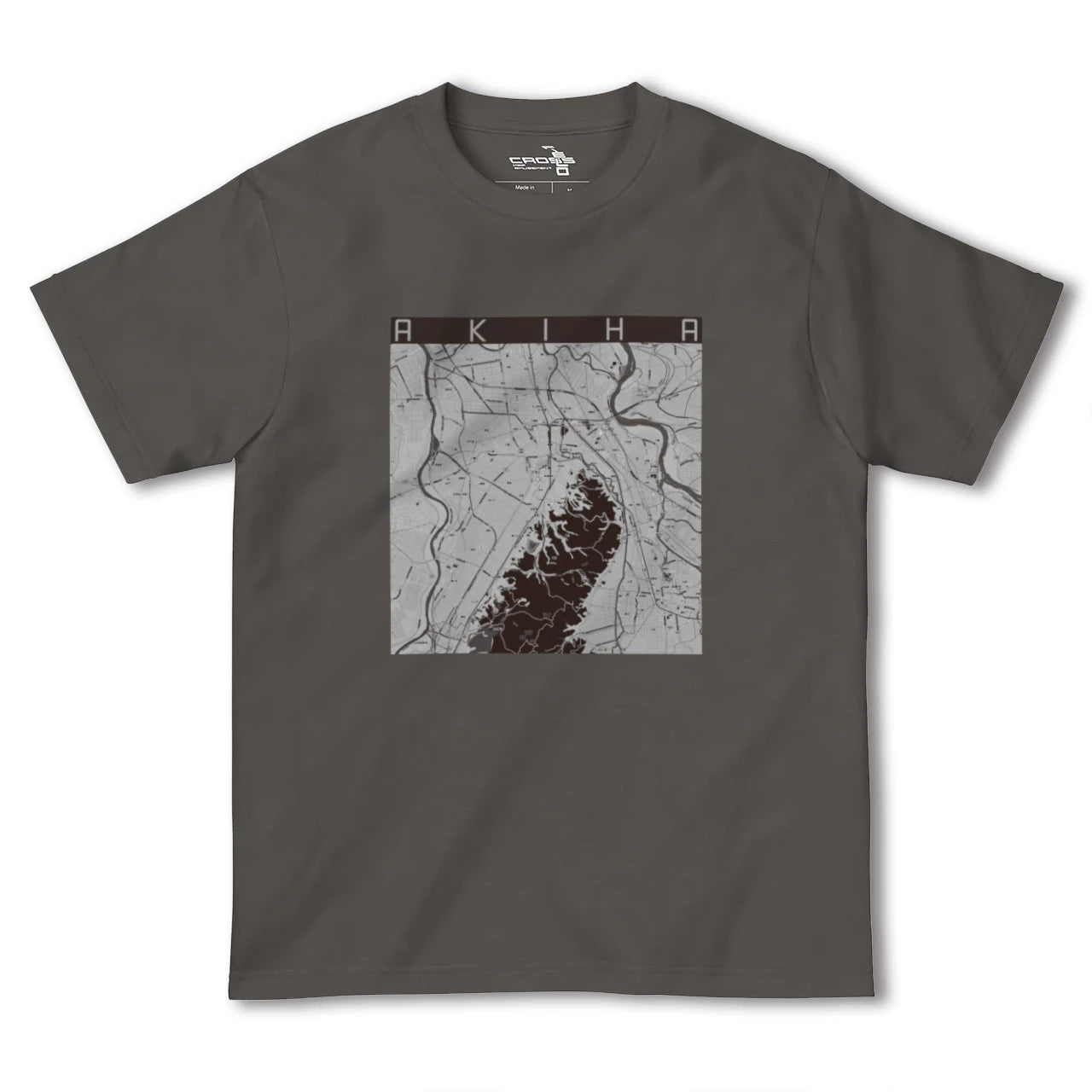 【秋葉(新潟県)】地図柄ヘビーウェイトTシャツ